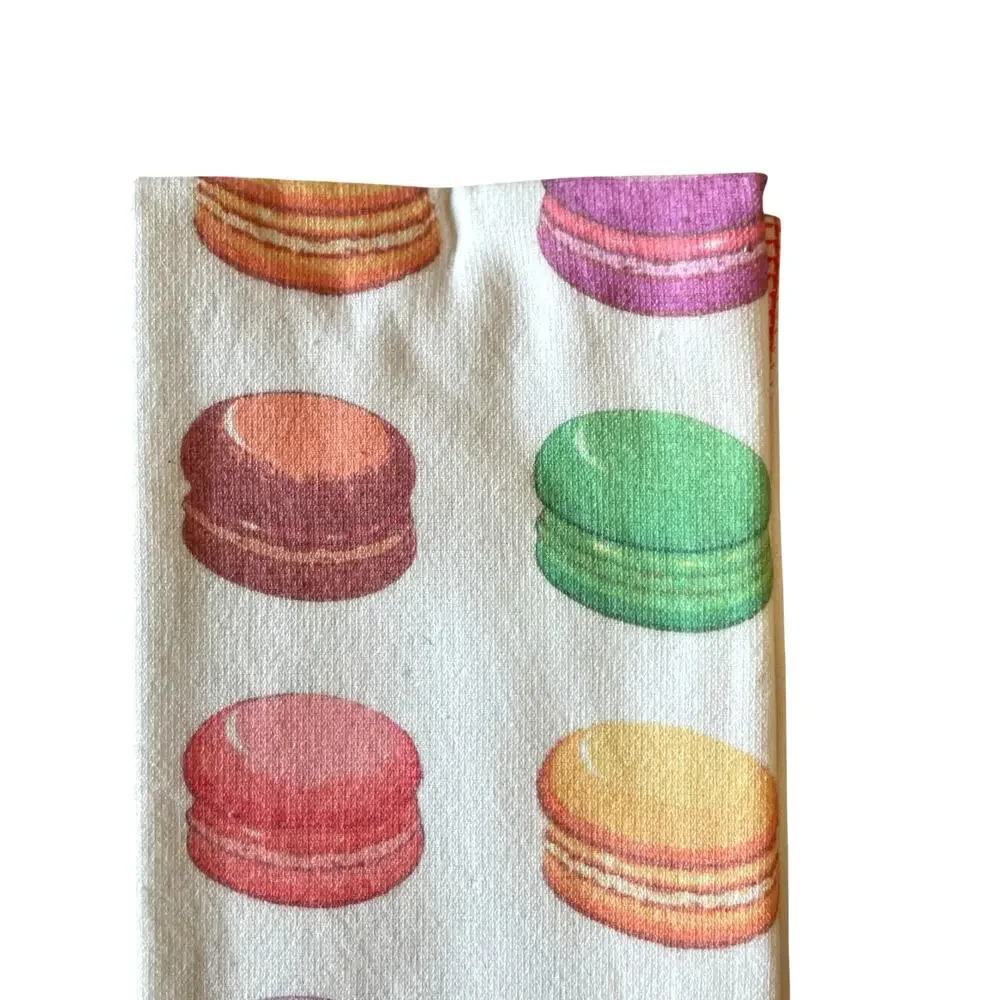 Macaroon Kitchen Towels 18x28 Pop of Color Set of 3 by Mireille Designs NEW